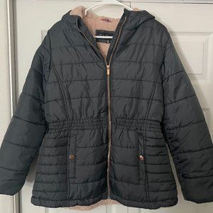 Pink Platinum Black Puffer Jacket